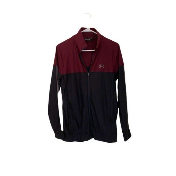 Under Armor Black/Maroon Zip-up (Small) - Picture 1 of 4